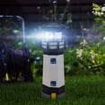 thumbnail image 2 of Kearding Luz alimentada por energía Solar, forma de faro impermeable, decoración de jardín, Sensor inteligente, lámpara giratoria de alto brillo, rojo blanco, 2 of 6
