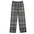 thumbnail image 5 of ITSAME 2-Piece Pajama Sets for Womens, Plaid Buttons Notch Collar Tops Stretch Pants Casual Loungewear Black L, 5 of 5