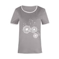 thumbnail image 2 of Birdeem T-Shirt Mode Décontracté Imprimé Col Rond Manches Courtes Ample pour Femmes, 2 of 6