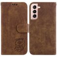 thumbnail image 2 of Compatible with Samsung Galaxy S21 FE 5G Embossed Cute Tiger Flip Folio Wallet Case Card Pocket Holder Cover, 2 of 5