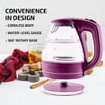 thumbnail image 4 of Hervidor eléctrico OVENTE KG83P 1.5L de vidrio borosilicato morado, 4 of 9