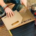thumbnail image 4 of Nouveau Pare-Vent Tendance pour Réchaud de Camping 3 Plaques Acier Réchaud de Camping Pare-Vent Pliant Extérieur Pique-Nique Réchaud Pare-Vent avec Sac à Cordon pour Camping Randonnée Pique-Nique Randonnée, 4 of 8