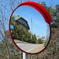 thumbnail image 3 of 24 Inch Convex Mirror With Adjustable Bracket, Traffic Convex Mirror Road  Convex Mirror Wide Angle Blind Spot Curved Pc Security Mirror For Parking Lot Driveway, 3 of 8