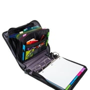 Case It Zipper Binder with 5-Subject File, Black, 3 Inch, D-156-B