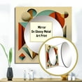 thumbnail image 3 of Designart "Retro-Colored Midcentury Geometric Minimalism" Romantic Square Mirror For Wall Decor - Large Blue Square Printed Wall Mirror Art - Wall Mounted Square Large Mirror, 3 of 5