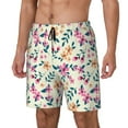 thumbnail image 2 of Haiem Cute Flower Mens Swim Trunks with Compression Liner 2 in 1 Swimming Shorts Stretch Swimwear Quick Dry,Board Shorts-Medium, 2 of 9