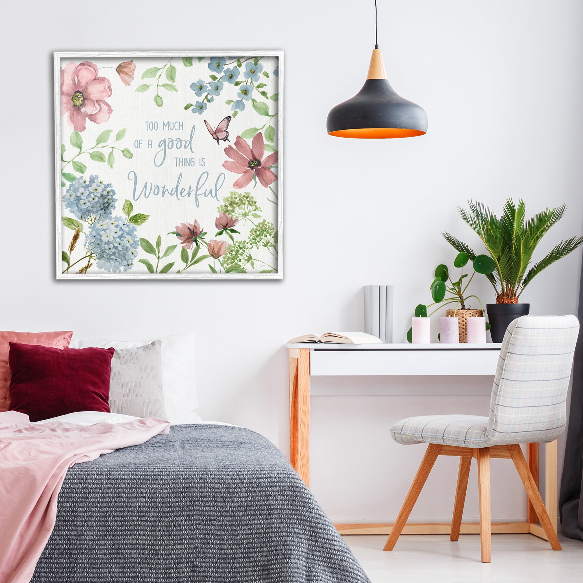 Stupell Industries Too Much Of A Good Thing White Framed Giclee Art, design by Nan
