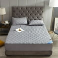 Quilted Mattress Protector Cover Topper Pad Fitted Bed Sheet With
