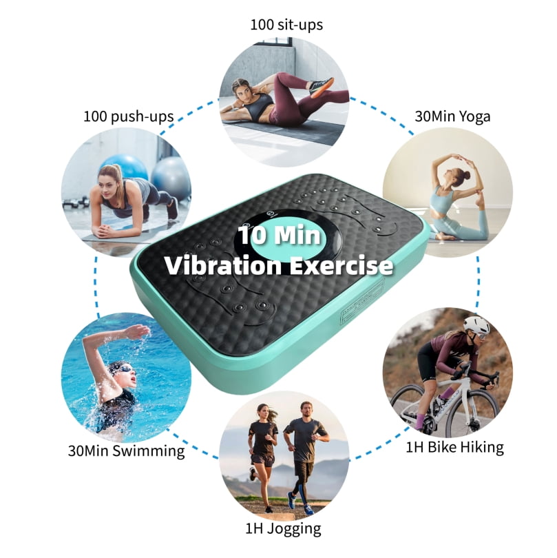 Vibration Plate Fitness Platform, Whole Body Exercise Machine for Lymphatic Drainage, Shaking Workout Board with 120 Speed Levels, Fat Burner and Weight Loss Equipment for Men and Women