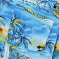 thumbnail image 4 of Camiseta de vacaciones para hombre BLESIY Camisas estampadas Top Azul amarillo M, 4 of 8