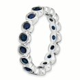 thumbnail image 3 of Sterling Silver Stackable Expressions Created Sapphire Ring Size 7, 3 of 3