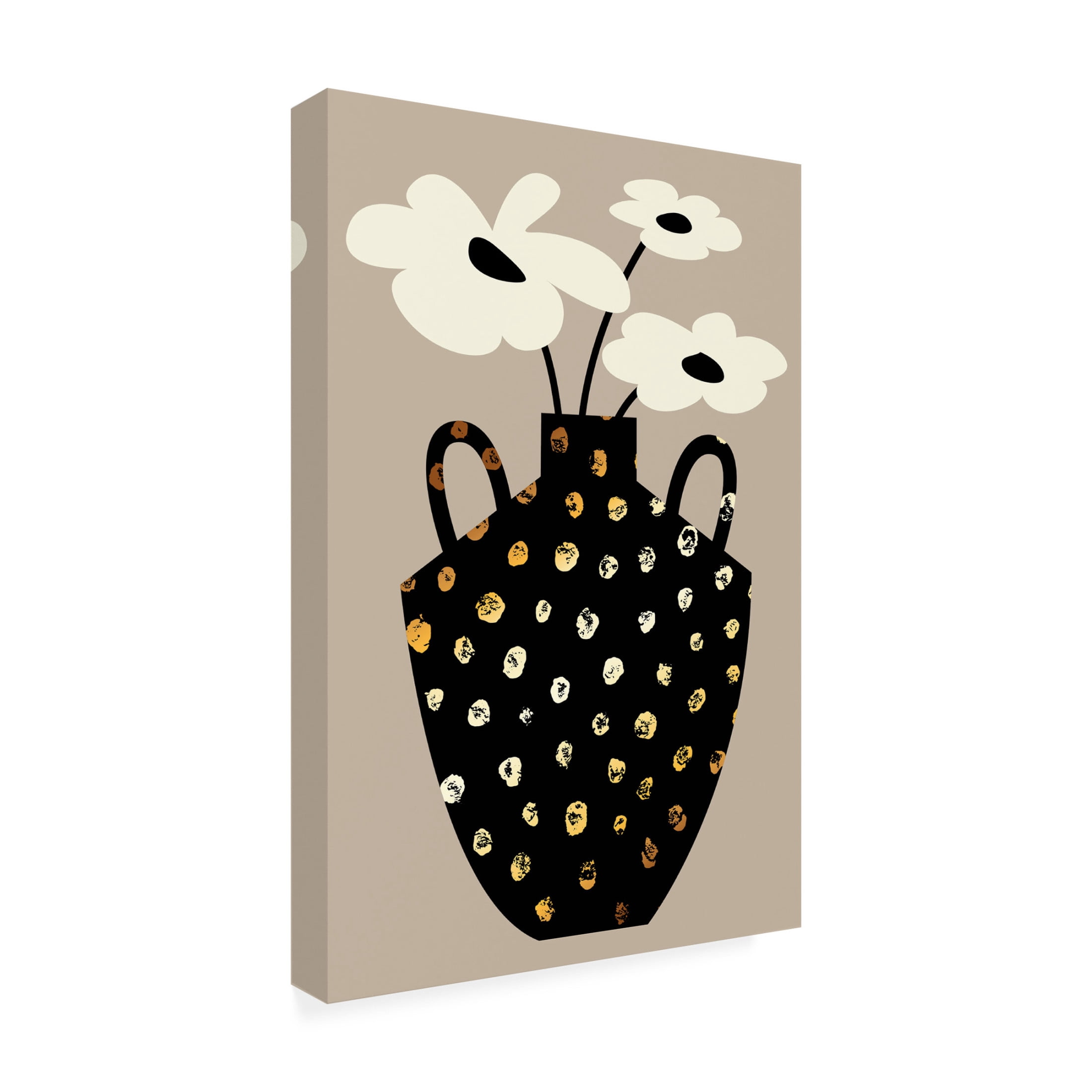 Canvas Wall Art - Incado 'Vase Floral II' Wall Art for Living Room, Bedroom, or Office Décor by Trademark Fine Art - 12 x 19 Inches