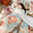 thumbnail image 4 of Homewish Paris Eiffel Tower Twin Bedding Sets 7-Piece for Boys Girls,Happy Valentine'S Day Bedding Comforter Set Microfiber,Vintage Aesthetic Breathable Sheet Sets,Ultra Soft Home Decor, 4 of 8