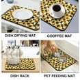 thumbnail image 4 of Washable Rubber Sunflower Cute Floral Dish Drying Mats for Kitchen Counter Home Large Coffee Bar Pad Accessories and Decor for Utensils Stemware 18''x24'', 4 of 7