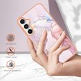 thumbnail image 3 of Feishell Marble Texture Design for Samsung Galaxy S23 FE Case Support Wireless Charging Slim Glossy Shockproof Anti-Scratch Soft & Flexible Protective Phone Case for Women Girls,E, 3 of 6