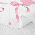 thumbnail image 5 of Manfei Pink Bowtie Quilt Full,Initial Alphabet R Full Bedspread Sets,3 Pieces,1 Coverlet and 2 Pillowcases, 5 of 7