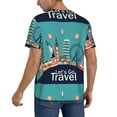 thumbnail image 2 of Vsdgher Let's go Travel Mens T-Shirts Baseball Vintage Fashionable Lightweight Casual Crew Neck Slim Fit with Long Sleeves-Large, 2 of 7
