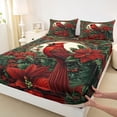thumbnail image 3 of Feelyou Christmas Bird Robin Twin Sheet Sets for Kid, Flower Plant Twin Fitted Sheet, Dreamy Fairy Tale Flat Sheet, Super Cozy Room Decor, 3 Pieces, 3 of 7