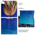 thumbnail image 4 of Camiseta sin mangas con cuello redondo para mujer, informal, de verano, de punto acanalado, sin mangas, básica, ajustada, camisola, 4 of 6