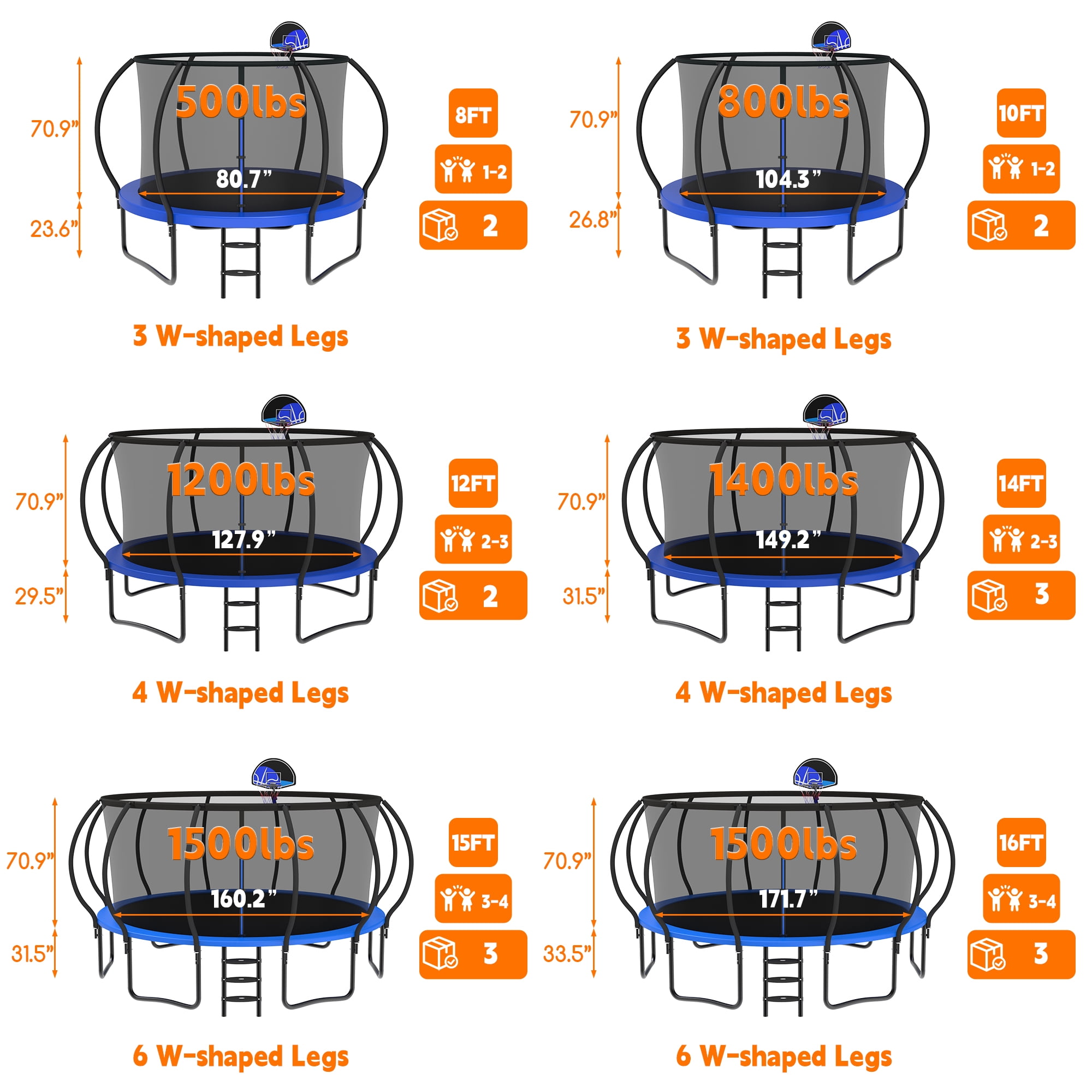 DeepRoar 2026 Upgraded 10FT Trampoline for Kids, Heavy Duty 1000LBS Outdoor Trampoline Set with Enclosure, Basketball Hoop, Light and Sprinkler, Recreational Trampolings for Backyard