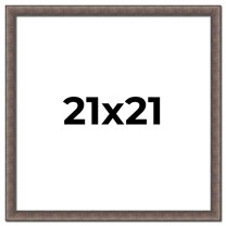 21x21 Frame Silver Real Wood Picture Frame Width 1.25 Inches | Interior Frame Depth 0.5 Inches |