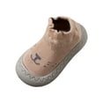 thumbnail image 4 of Mepaouo Toddler Walking Sock Shoes Infant Non Slip Slippers Baby Boys Girls Indoor Outdoor Sneakers Brown, 4 of 5
