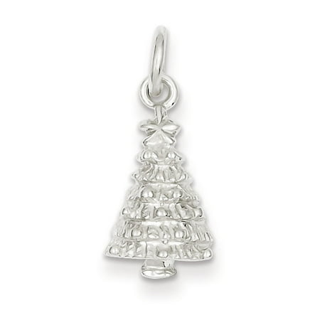 Christmas Tree Charm - Sterling Silver Christmas Tree Charm