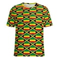 thumbnail image 5 of African Kente Cloth Print Women's Short Sleeve Tops Casual Blouses T Shirt, 5 of 6