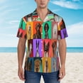 thumbnail image 2 of Haiem Cute doggies Printed Hawaiian Shirt for Men - Men’s Casual Beach Summer Shirts - Stretch Fabric with Modern Fit,X-Large, 2 of 7