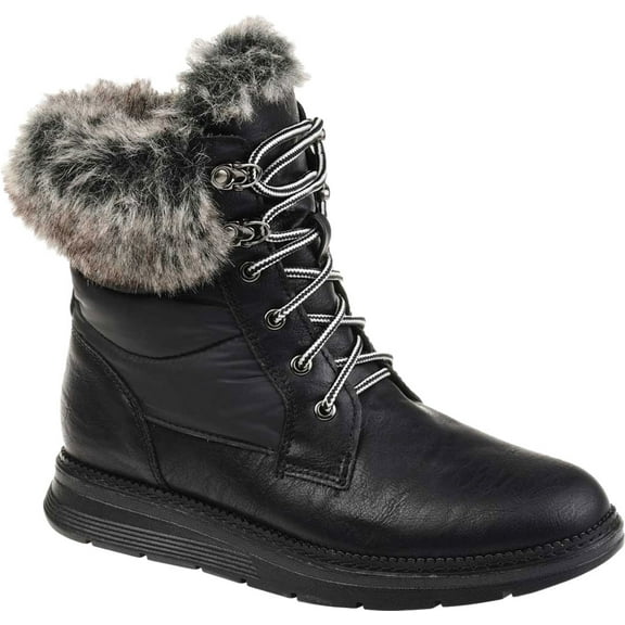 Women's Journee Collection Flurry Waterproof Boot Black Manmade 6.5 M