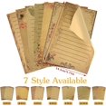 thumbnail image 7 of 72 Sheets(9 Sets) A5 Floral Vintage Stationary Paper, Kraft Writing Paper Stationery Set, Atique Pattern A5 Kraft Paper for Writing Printing, 7 of 7