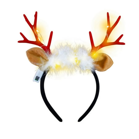 

Christmas Novelty Reindeer Headband With Ears Reindeer Ear Headpiece Reindeer Headbands For Christmas Party Accessories Headgear Boys Party for Kids 8-12 Event Table Clothes for 6 Foot Rectangle