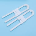 thumbnail image 2 of HEALEEP 4Pcs Security Drawer Lock White Adjustable U Shaped Latch For Closet Door, 2 of 8