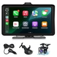 thumbnail image 1 of Apple Carplay Screen for Car, 7" HD Portable Wireless Apple Carplay & Android Auto Touchscreen, with 1080P Backup Camera, Car Play Screen Tablet, GPS, 1 of 9