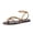 Chocolate, variant on Cushionaire Vita Jelly Sandals for Women, Casual Lightweight Womens Strappy Sandals with Adjustable Buckle Strap and Gold Hardware Accent