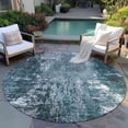 thumbnail image 6 of Addison Rugs Chantille Indoor/Outdoor Transitional Modern Teal Washable Round Rug, 8' x 8', 6 of 6