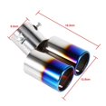 thumbnail image 2 of 1 Pcs Universal Stainless Steel Car Rear Dual Outlets Exhaust Muffler Tail Pipe Tip Tailpipe, 2 of 5