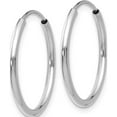 thumbnail image 3 of 14K White Gold 1.5mm Polished Endless Hoop Earrings (17 X 17) Made In Peru xy1183, 3 of 6