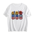 thumbnail image 5 of JOANKDMI 4th of July Shirt Women Cute Cotton American Flag Independence Day Short Sleeve Crewneck Tops Trendy Holiday Festival Patriotic T Shirts, 5 of 5