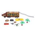 thumbnail image 2 of Camión contenedor de dinosaurios, transportador de almacenamiento para niños, camión de transporte, coche de juguete con sonido ligero para niños y niñas, 2 of 8