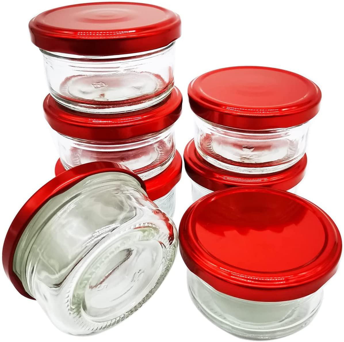 6Pack 1.6oz Small Condiment Containers with Lids, Salad Dressing Container to Go, Reusable Stainless Steel Sauce Containers for Lunch Bento Box