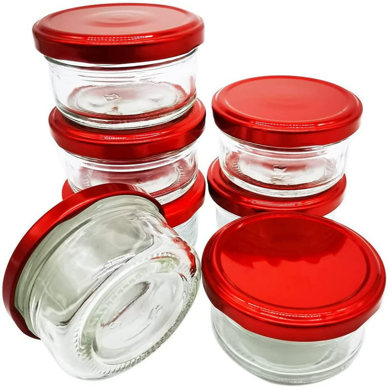 Condiment Cups container with Lids- 8 pk. 1 oz.Salad Dressing Container to  go Small Food Storage Containers with Lids- Sauce Cups Leak proof Reusable  Plastic BPA free for Lunch Box Picnic Travel (