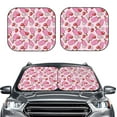 thumbnail image 2 of Goofa Strawberry Popsicle Pattern 2 Piece Car Windshield Sun Shade Foldable | Front Windshield Shade for Sun, Heat and UV Rays | Sunshade for Car Front Window-Medium, 2 of 7