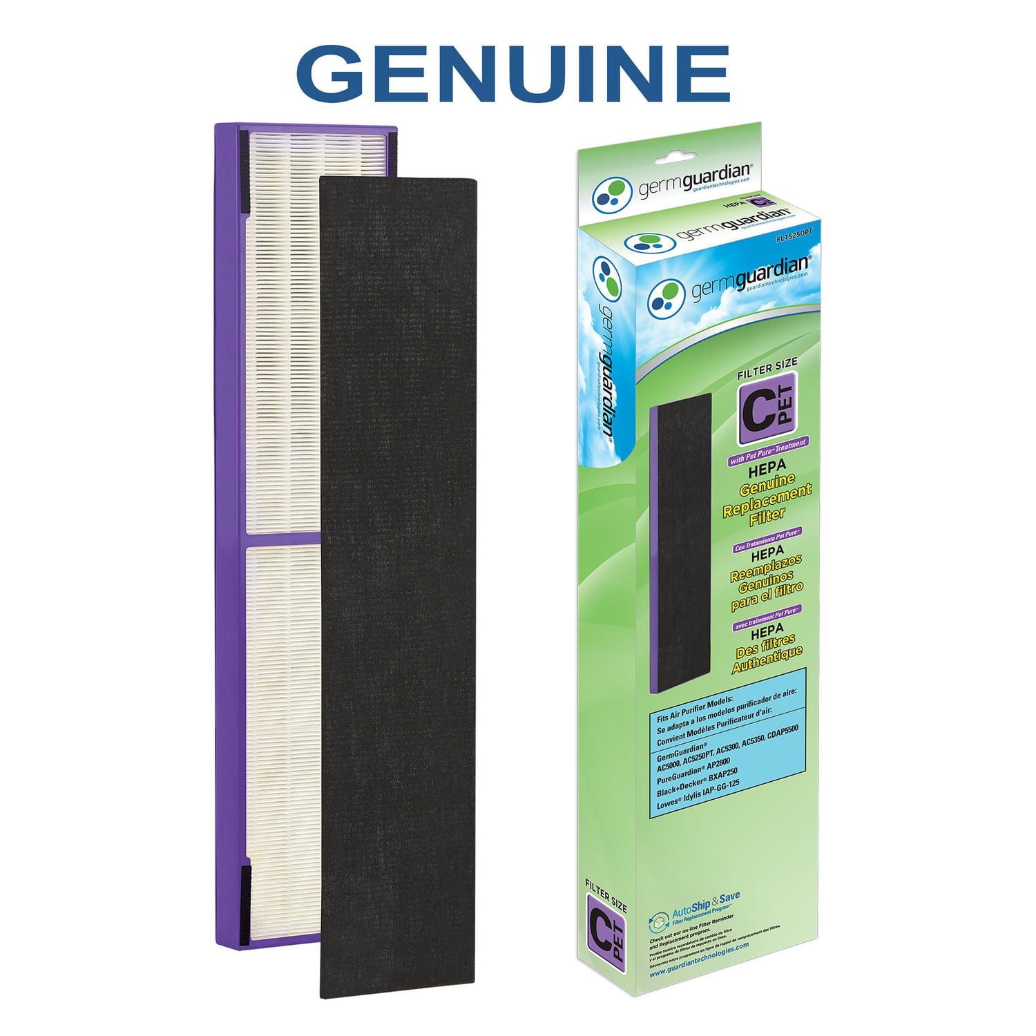 GermGuardian® Air Purifier GENUINE True HEPA Filter FLT5250PT Pet Pure Treatment