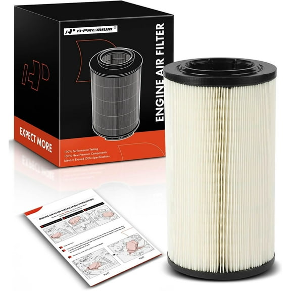 A-Premium Engine Air Filter Compatible with Ram ProMaster 1500 2014-2017, ProMaster 2500 2014-2018, ProMaster 3500 2014-2018, 3.0L, Replace# 1611158280, 1349042080