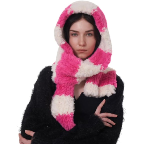 Kukuzhu Fuzzy Scarf Accessories Striped Scarf Winter Scarf Sweater Scarf Sweater Scarf Aesthetic Accessories
