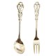thumbnail image 1 of EeaseMX 1 juego de vajilla de cocina con tenedor y cuchara ingleses, utensilios para comer, vajilla retro, 1 of 8