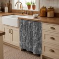 thumbnail image 3 of Dark Grey Botanical Cabinet Curtains 35"W x 35"L, Vintage Floral Plants Branch Sink Skirt for Bathroom Vanity Kitchen Self Adhesive, Dust-Proof Privacy Curtain for Shelves Closet Laundry Room Pantry, 3 of 9