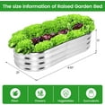 thumbnail image 5 of 2 PCS Galvanized Raised Garden Bed Kit,4.5x2x1ft Oval Metal Raised Garden Beds for Vegetables,Flowers,Fruits, 5 of 8