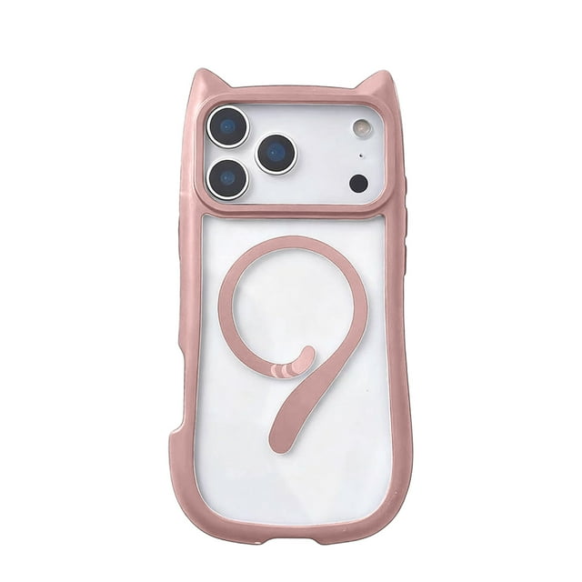 Klonfd The Transparent And Cute Phone For The IPhone17 Series Features A With Cat Ears And Is Compatible With Absorbing Protective Cover
